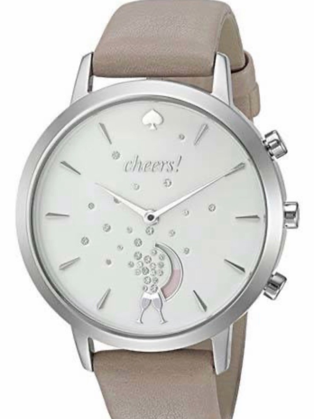 kate spade Beige Leather Strap Watch with White Dial